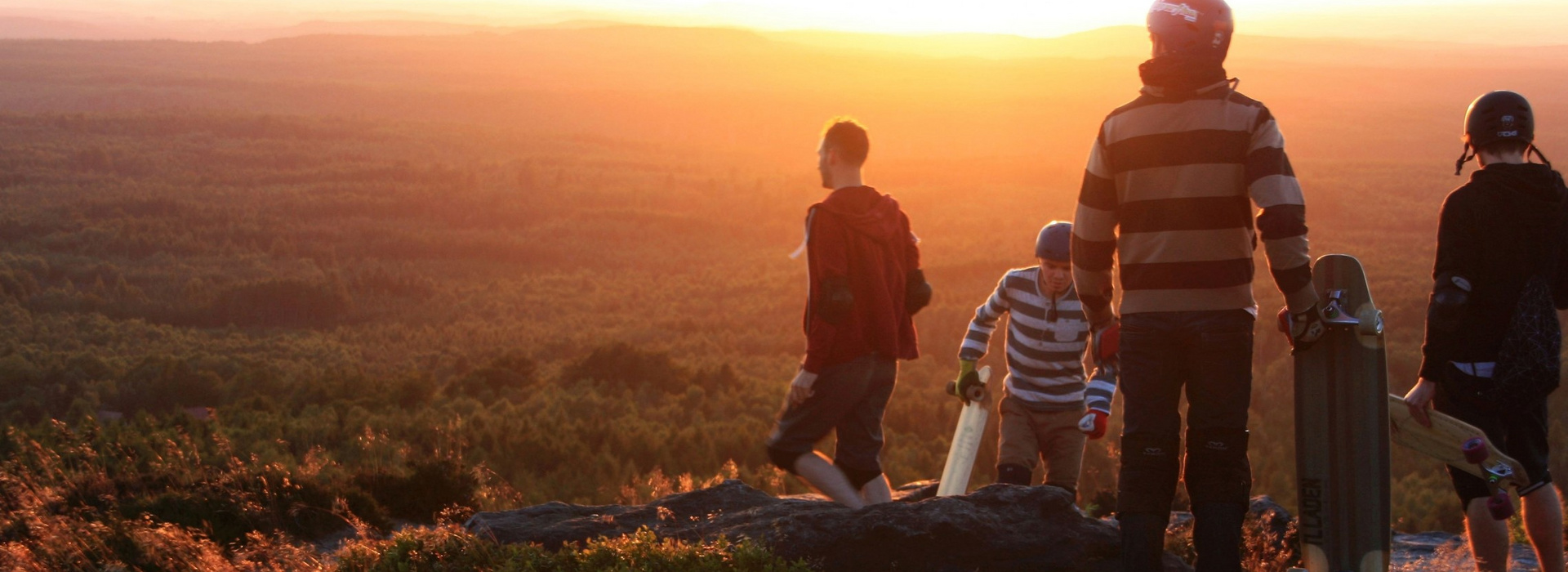View with sunset