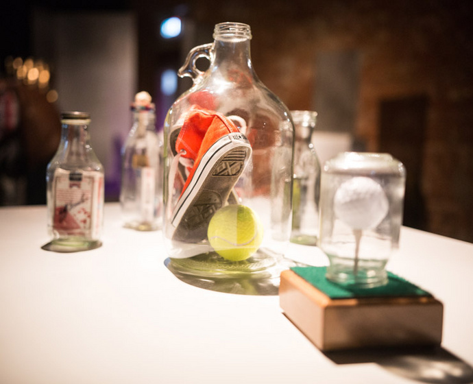 shoe in a flask