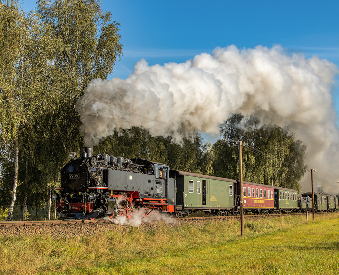 Die Zittauer Schmalspurbahn ist täglich unterwegs. 