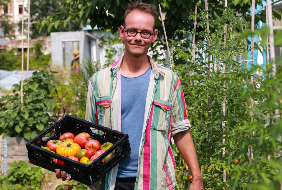 Philipp Scharf, project manager of the ANNALINDE market garden Leipzig - urban agriculture Leipzig