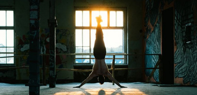 Man breakdancing