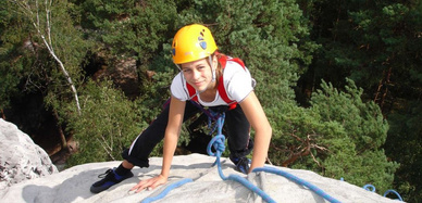 Climbing girl